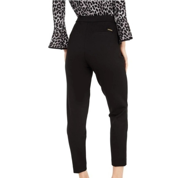 Stylishly Elevated: Michael Kors Classic High-Waisted Black Pants in Size 12 - Picture 2 of 8